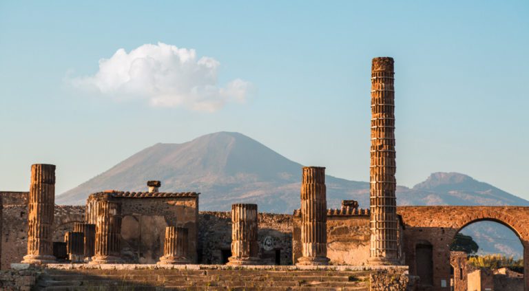 Vesuvius, the supervolcano. The archaeological ruins of Pompeii and ...